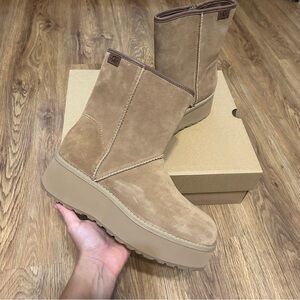 UGG Classic Platform Tan Booties